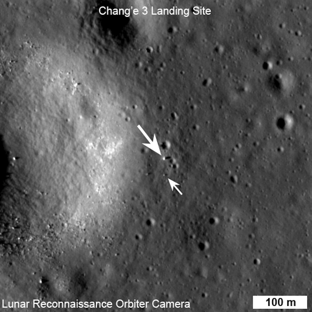 China's Moon Rover and Lander Spotted by NASA Spacecraft (Photos)